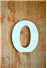 Letra O madera blanca