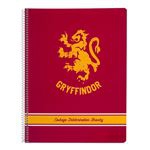Cuaderno A4 Harry Potter Gryffindor microperforado pautado con tapa de polipropileno