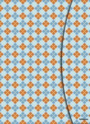 Libreta magneto argyle/blue 16x22 en oferta