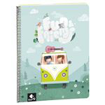 Libreta A4 Becool Friends verde cuadrícula características