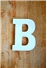 Letra B madera blanca