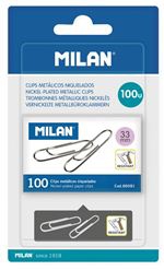 Milan 100 clips metalicos niquela12