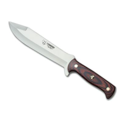 Cuchillo de caza Cudeman 117-R con mango de estamina  y hoja de 19,5 cm con  funda en oferta