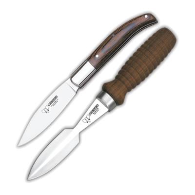 Cudeman 806-R Cuchillo y navaja profesional de tauromaquia con mango de estamina y funda de cuero