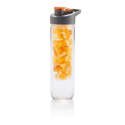 Botella de agua con infusor naranja en oferta