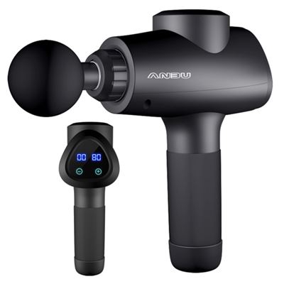 Pistola de masaje eléctrica de relajación muscular de fisioterapia ANBU AB-520 AI 70Hz 50Db negro
