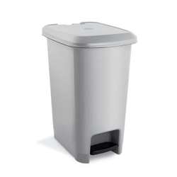 Cubo de Basura Rectangular con Tapa y Pedal Gris 40 Litros 7house características