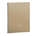 Libreta A4 Becool Alphabet crema cuadrícula