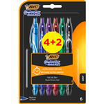 6 bolígrafos tinta gel Gelocity Quick Dry BIC colores surtidos características