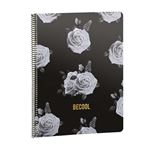 Libreta A4 Becool Rosebad negro cuadrícula