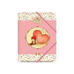 Carpeta A5 Dohe Santoro Poppi Loves Heart gomas con solapas