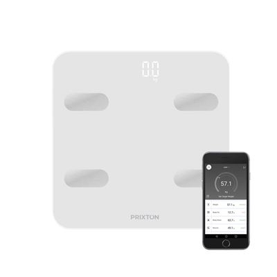 Báscula De Baño Multifunción BC300 PRIXTON 13 Funciones Masa Corporal Masa Muscular Bluetooth APP Móvil