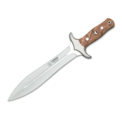 Cuchillo rematador Cudeman de montería con mango de madera de olivo y hoja de 24 cm. 104-L en oferta