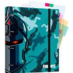 Carpeblock relleno Erik 4 anillas con pack de 100 hojas cuadriculadas Fortnite verde