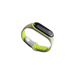 Pulsera de Silicona suave para Xiaomi Mi Band 3 /4, Gris & Verde en oferta
