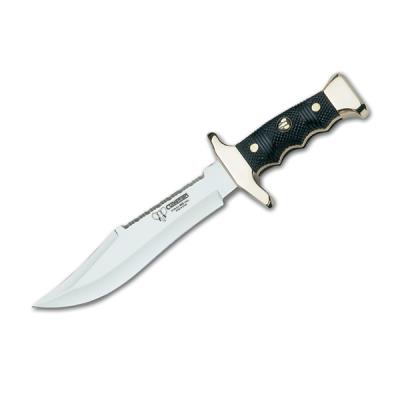 Cuchillo de monte Cudeman 203-N con mango de ABS negro y hoja de 18 cm.