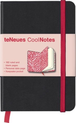 Libreta coolnotes small black zebra red