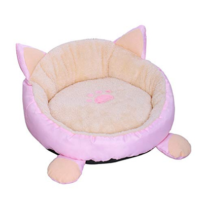 Queta - Cama para perro lavable con forma de orejas de gato - Cama para gatos - Cama para mascotas - Cama para mascotas - Color rosa