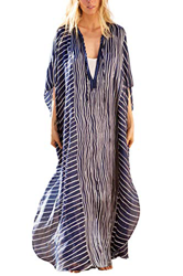 YouKD Vestido Largo de caftán Largo de algodón de Verano para Mujer Traje de baño Bohemio Batas de Playa precio