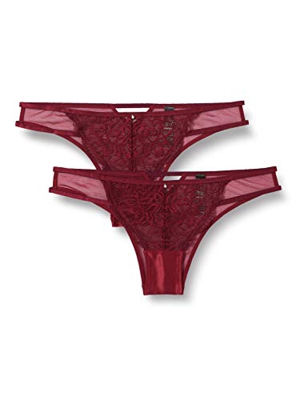 Iris & Lilly C28858-00 Bikinis & Brasileña, Rojo (Rhododendron), 12, Pack de 2