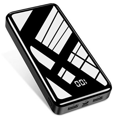 Bextoo Power Bank 30000mAh Cargador Portátil de gran Capacidad, Batería Externa con 2 Puertos de Entrada y Salida USB Paquete de Batería de carga Rápi
