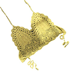 forbestest Ganchillo Que Hace Punto del Bikini Envuelta Pechos de la Mujer Atractiva de SPA de baño Partido de baño Top Sujetador de la Ropa Interior características