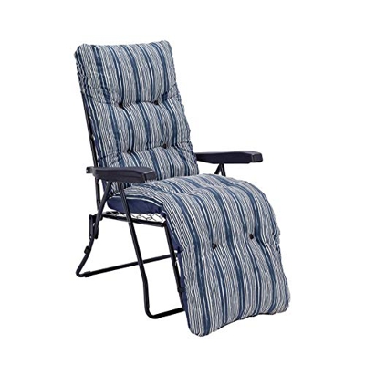 Sainsburys - Juego de silla acolchada para tumbonas reclinables, color azul marino