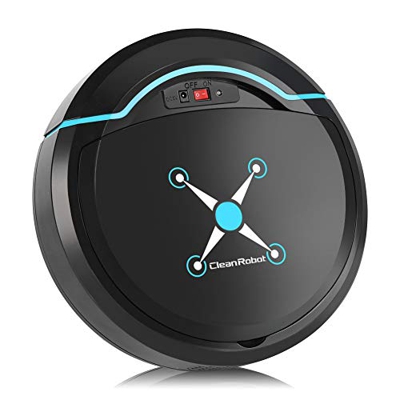 Lazmin Barredora automática de Suelo Robot barredora, aspiradora robótica Inteligente para Limpieza USB doméstica Recargable(Black)