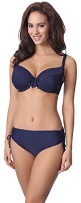 Merry Style Conjunto Bikini Sujetador y Bragas 2 Piezas Mujer P61830 (Azul Oscuro, EU(Top 110 B / 52)=ES(125B/54))