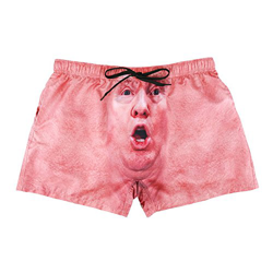 BaronHong Creative 3D Print Bañador de Playa para Hombres, Traje de baño Cuadrado para piernas (Donald-Trump, XL) características