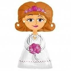 Globo Foil Andador Boda Forma Novia (sin Inflar) en oferta