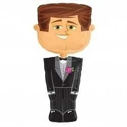 Globo Foil Andador Boda Forma Novio (sin Inflar) precio