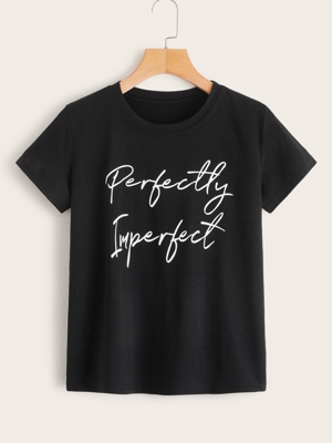 Camiseta Con Estampado De Letra 