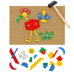 Juego Formas y Clavos Montessori características