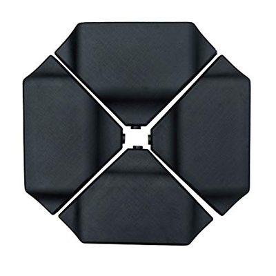 SORARA Pesas de Soporte Base Parasol de Exterior Descentrado con Mástil Lateral y Banana Sombrilla | Cuatro Piezas | Llenable Grava Pequeña | Peso Lle