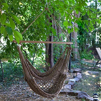 The Garden Hammocks® - Columpio de cuerda (poliéster), color henna