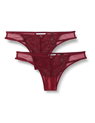 Iris & Lilly C28858-00 Bikinis & Brasileña, Rojo (Rhododendron), 14, Pack de 2 en oferta