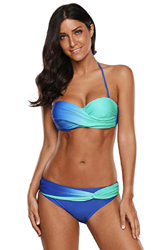 Voqeen Bikinis Mujer Push Up Bikinis 2020 Bandeau Top Traje de Baño Mujer Sexy Conjuntos de Bikini Reversibles 2pcs Halter Cuello Bikini características