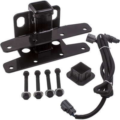 Receptor de enganche de remolque trasero de acero negro de 2  pulgadaapto para Jeep Wrangler JK 2007-18