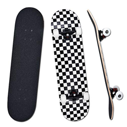 YUDOXN Completo Skateboard para Principiantes, Adolescentes, niños, niñas.31"x 8" Skateboard 7 Capas Monopatín de Madera de Arce con rodamientos ABEC- características