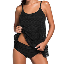 Syrads Conjuntos Tankini para Mujer Malla Traje de baño 2 Piezas Traje de baño con Calzoncillos características