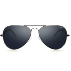 fawova Gafas Hombre Aviador Polarizadas Con Lent Gris,2019 Gafas de Sol Hombre Aviador Montura de Metal,Conducir, Pescar, Golf, Correr UV400,Cat.3 58m características
