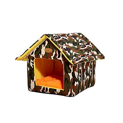 Caseta para gatos, para exteriores, impermeable, plegable, resistente a la intemperie Refugio de animales casa de perro resistente a la intemperie cas