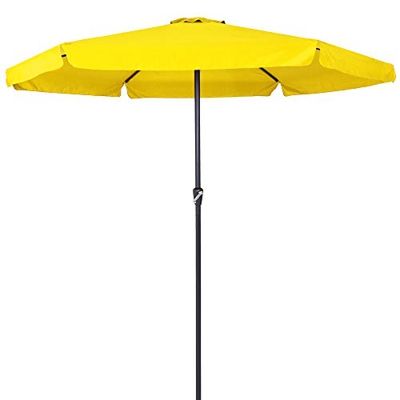 Kingsleeve sombrilla de Aluminio 330cm protección UV 40+ Repelente al Agua manivela Parasol jardín terraza Playa balcón