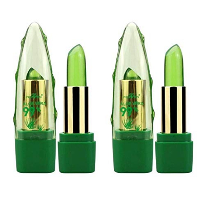 (2 pcs) Color Changing Aloe Vera Lipstick,Temperature Color Changing Lips, magic lipstick, Long-lasting Nourishing Lip Gloss with Aloe Vera