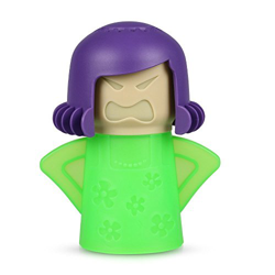 Angry Mama - Limpiador de microondas de acción rápida para horno de vapor, herramienta de cocina, fácil de limpiar el crud en minutos (verde púrpura) en oferta
