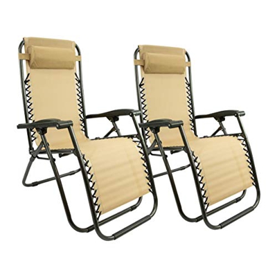 MaxxGarden - Juego de tumbonas para jardín, balcón y terraza - Tumbona plegable con respaldo ajustable - Tumbona plegable y soporta hasta 150 kg - Con