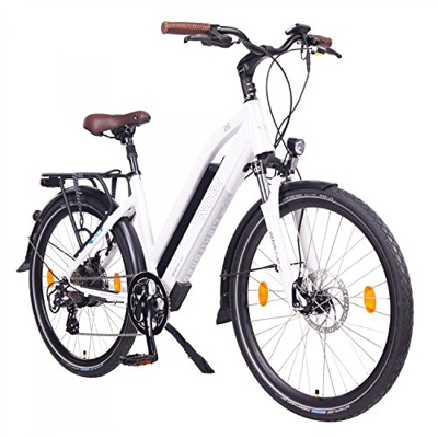 NCM Milano Bicicleta eléctrica de Trekking, 250W, Batería 48V 13Ah 624Wh (28" Blanco)