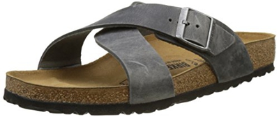 Birkenstock Tunis, Sandalias de Punta Descubierta para Hombre, Gris (Bleu Artic Old Iron Bleu Artic Old Iron), 43 EU