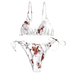 ZAFUL Bikini de triángulo para mujer de Tie Dye Blanco M en oferta